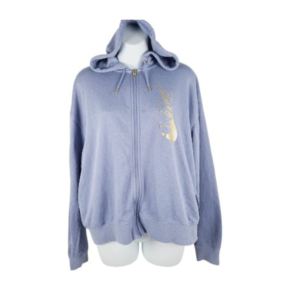 Nike Women's Lavender NSW Icon Loose Casual Full Zip Hoodie Size M